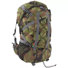 Mochila Camping Viagem Trilha Comando 48 Litros Nautika Camo