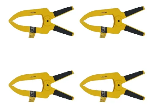 Set Prensa Clamp Plastica Larga Maine 150mm 6kg X 4u Dgm