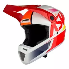 Capacete Asw Bridge Motocross Branco Vermelho