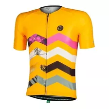 Camisa Mauro Ribeiro Masculina Summit Amarela Ciclismo 22