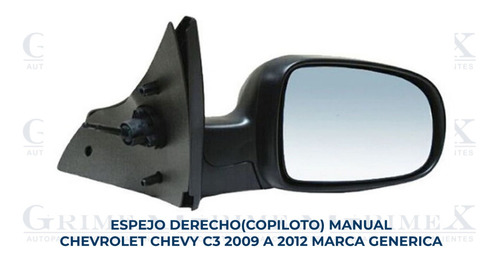 Espejo Chevrolet Chevy C3 2009-09-2010-2011-2012-12 Ore Foto 10