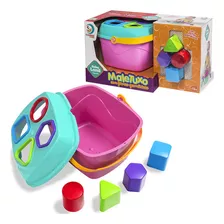 Brinquedo Maletuxo Baby Land Formas Geométricas Educativo Cor Rosa