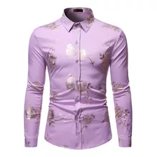 Camisas Con Estampado Floral Para Hombre Gold Rose Chemise B