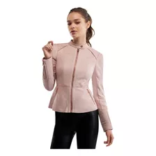 Chamarra Rosa Suede Tacto Suave Holly Land T027 Elegan Mujer