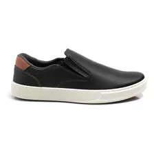 Sapato Masculino Couro Slip On Liso Leve Dia A Dia Conforto