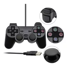 Controle Usb Joystick Pra Computador Ps2 E Ps3 Preto 