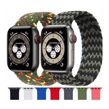 Pulseira Para Apple Watch 38mm 40mm 42mm 44mm Trançada Nylon