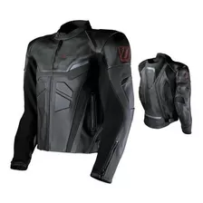 Campera Octane Cuero Carbonic Leather Negro/ Gris S 