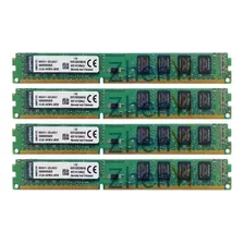 Kit 04 Peças De Memoria Kingston Ddr3 4gb 1333mhz Desktop 