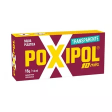 Cola Epoxi Poxipol Transparente Solda Plástica 16gr 10min