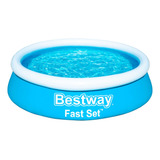 Pileta Inflable Redonda Bestway Fast Set 57392 De 1.83m X 51cm 940l Azul Caja