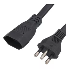 Cordão Prolongador Extensão Pp Plano 3x2,50x1,50m Ate 220v Cor Preto 127v/220v