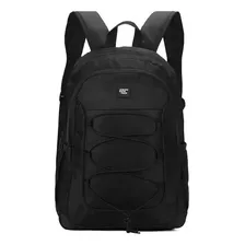 Mochila Liceal Estudiante Aoking Xn3303-5 Color Negro Diseño De La Tela Liso