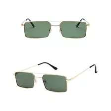 Lentes De Sol Con Diseño Clásico / Color De Lente Verde Y Do