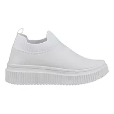 Tênis Meia Feminino Knit Flatform Sem Cadarço Confortável