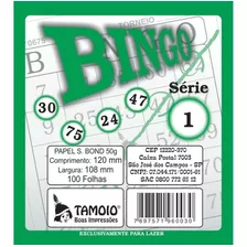 Bloco Para Bingo Verde 120x108mm 100fls 15blocos - Tamoio