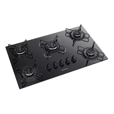 Cooktop A Gás 5 Bocas Essencial Mesa De Vidro Itatiaia