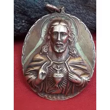 Medalla Del Sagrado Corazon De Jesus Antigua 
