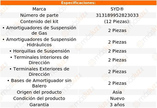 Terminales Bases Amortiguadores Horquillas Stepway 10/16 Syd Foto 2