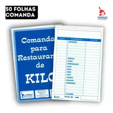 Bloco Comanda 50fol Restaurante De Kilo 10,5x15,5cm Tamoio