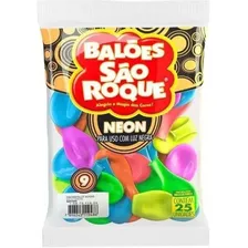 Balões/bexigas Neon São Roque Nº 9 C/25un