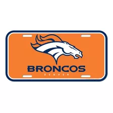 Placa De Matricula Nfl Denver Broncos, Color Del Equipo, Tal