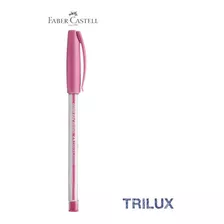 Caneta Esferográfica Trilux Rosa Ponta 1.0mm Faber Castell