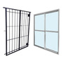 Tercera imagen para búsqueda de puerta ventana aluminio 150x200 con reja