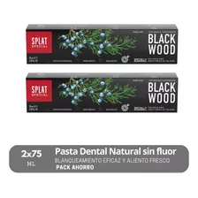 Pack 2 Pastas Dentales Naturales Splat Blackwood 75ml