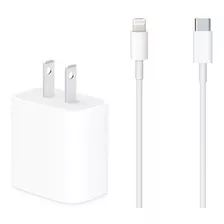 Cargador Rápido De 20w Y Cable Compatible Con iPhone Y iPad