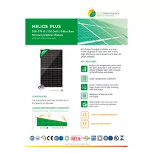 Panel Fotovoltaico 370w Ecogreen Energy Monocristalino Black