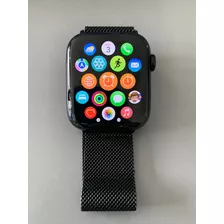 Apple Watch Serie 5 44mm + Gps Inox Pulseira Preta Milanês