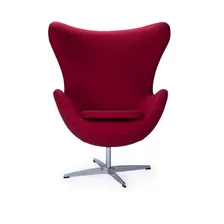 Sillon Egg Tela Rojo Italiano Iz