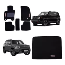 Tapete Carpete Preto Jeep Renegade 1.3 T270 Turbo 4x4 Flex S