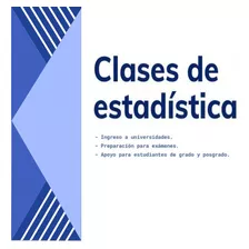 Clases De Estadística , Análisis Matemático, An. De Datos