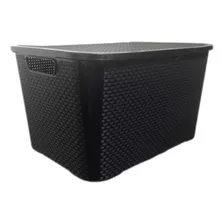 Caixa Rattan Organizadora Multiuso Com Tampa 70lts Grande