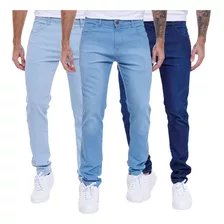 Lote 3 Calça Jeans Skinny Slim Lycra Atacado Coloridas