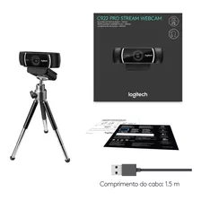 Cámara Logitech C922 Pro Hd Stream Webcam+ Tripode