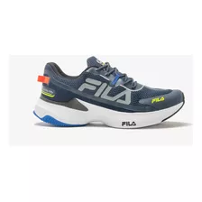 Tênis Fila Recovery Color Navy/royal/acid Lime - Adulto 39 Br