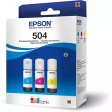 Kit 3 Tintas Epson T504 Ecotank Tinta Continua L4150 L4160