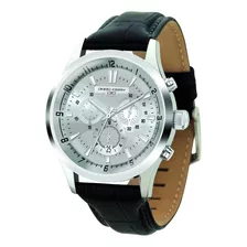 Reloj Hombre Jorg Gray Jg6800-21 Cuarzo Pulso Negro En Cuero