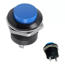 10 Peças- Chave Push Button Tipo Start Bujão R13-507 Azul