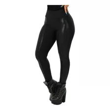 Calça Legging Feminina Couro Fake Suplex Lançamento