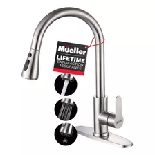 Mueller - Grifo De Fregadero De Cocina De Acero Inoxidabl