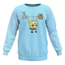 Sudadera Crewneck Bob Esponja Gym Sin Gorro