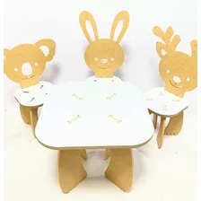 Juego De Mesa + 3 Sillas Infantil