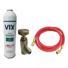 Refil Gás R600 Vix C/420gr + Válvula Perfuradora + Mangueira