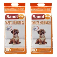 Kit 02 Tapete Higienico Pet Sanol 30un 80x60cm Alta Absorção