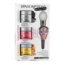 Kit De Máscaras Faciais Skincare Spascriptions Metallic