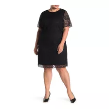 Vestido De Encaje Negro Tallas Grandes. Plus Size 